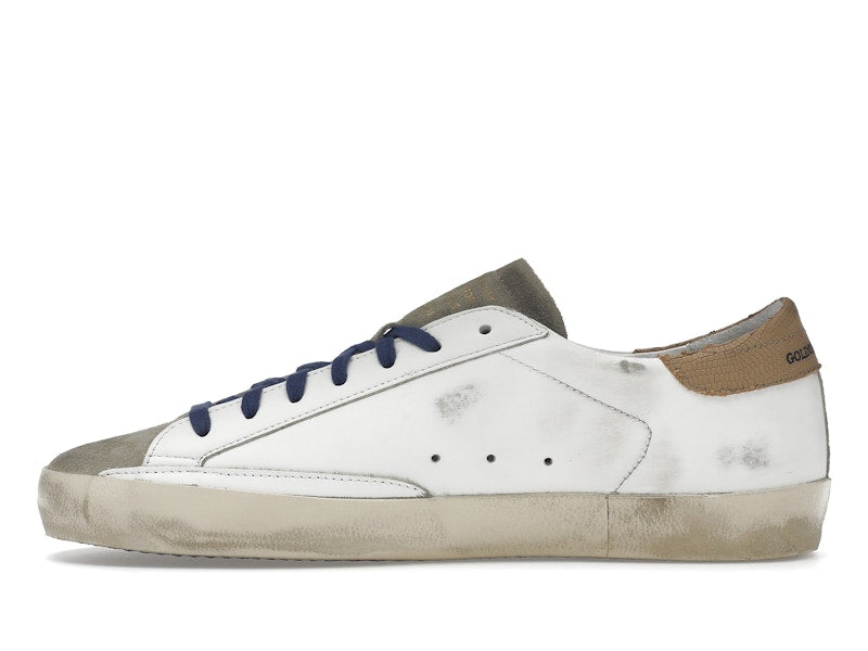 Golden Goose Super-Star Suede Toe White Taupe Royal Blue Black