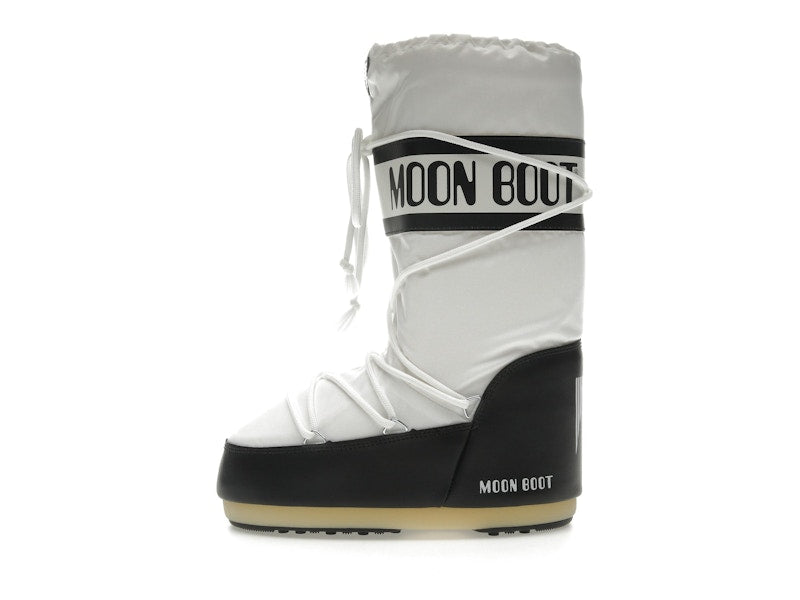 Moon Boot Icon Nylon Boot Black White