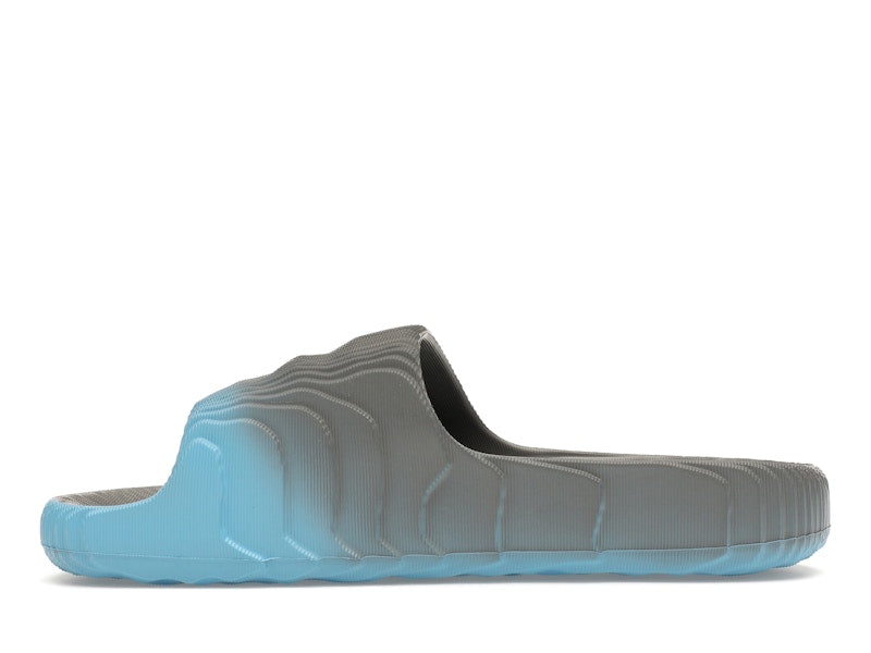 adidas Adilette 22 Slides Grey Semi Blue Burst Mel Core Black