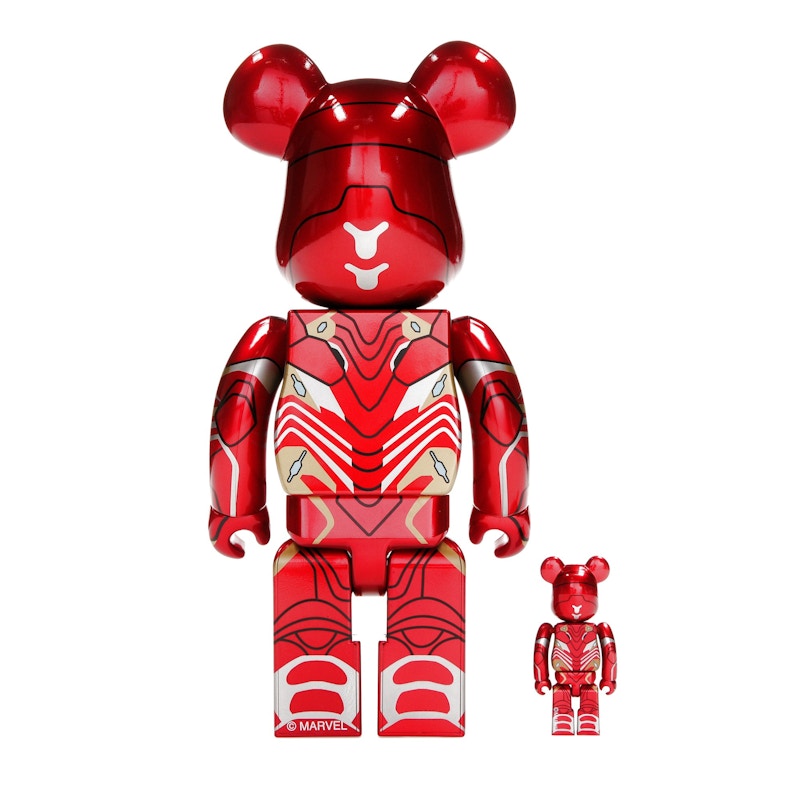 Bearbrick x Marvel Iron Man Mark 50 100% & 400% Set