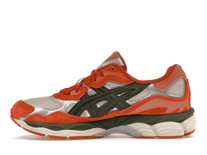 ASICS Gel-NYC Oatmeal Forest Green Orange