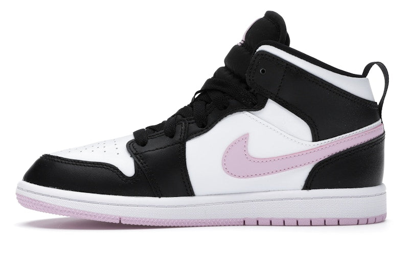 Jordan 1 Mid White Black Light Arctic Pink (PS)