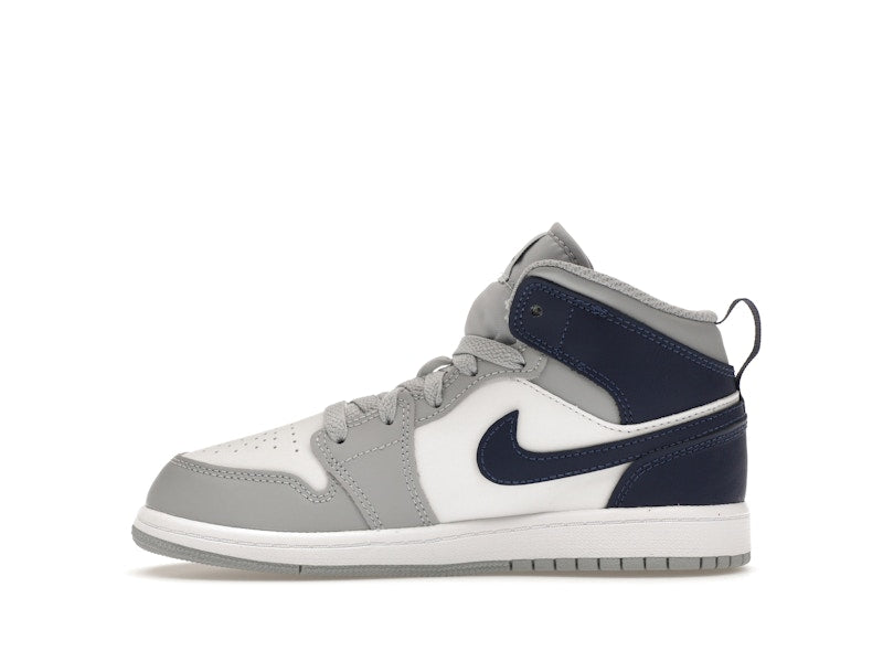 Jordan 1 Mid Wolf Grey Midnight Navy (PS)