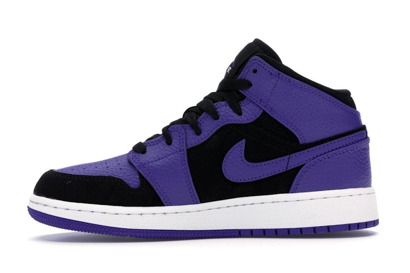 Jordan 1 Mid Black Dark Concord (GS)
