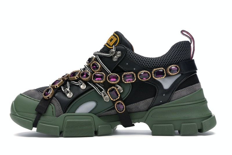 Gucci Flashtrek SEGA Green Removable Crystal