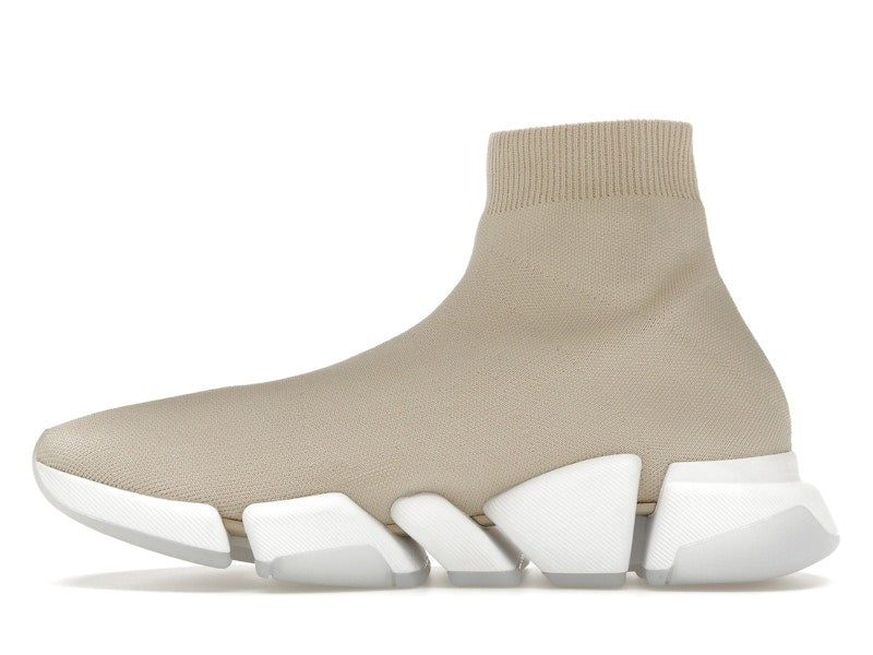 Balenciaga Speed 2.0 Recycled Sole Transparent Sole Beige