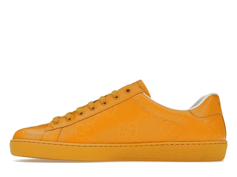 Gucci Ace GG Embossed Yellow