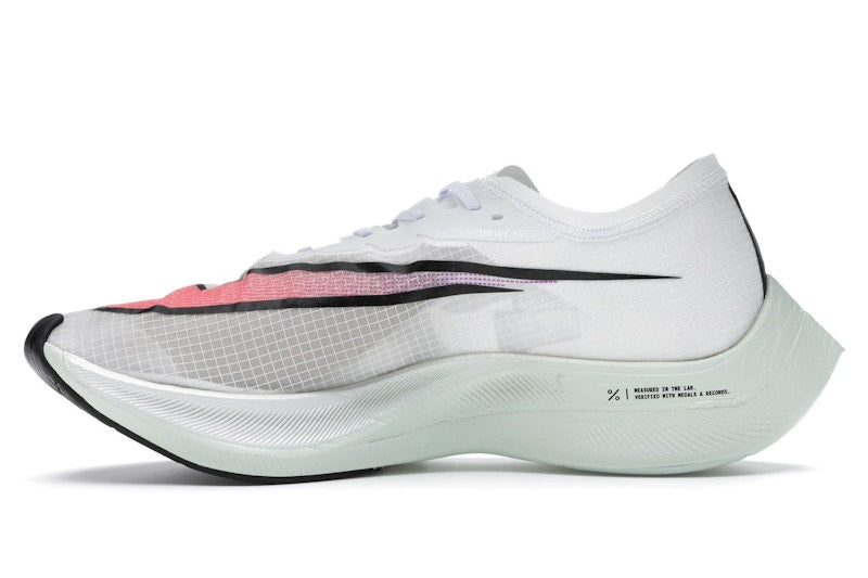 Nike ZoomX Vaporfly Next% White Hyper Jade Flash Crimson