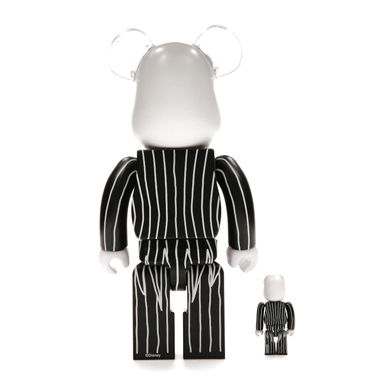Bearbrick x Disney Tim Burton's The Nightmare Before Christmas Jack Skellington 100% & 400% Set
