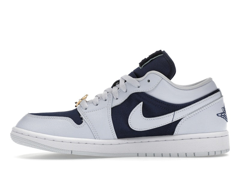 Jordan 1 Low SE Football Grey White Gym Red Midnight Navy (Women's)