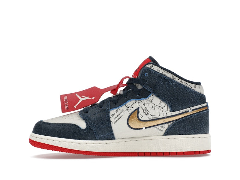 Jordan 1 Mid SE Take Flight Gold Swoosh (GS)