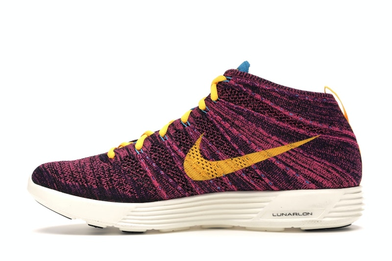 Nike Lunar Flyknit Chukka Grand Purple Laser Orange