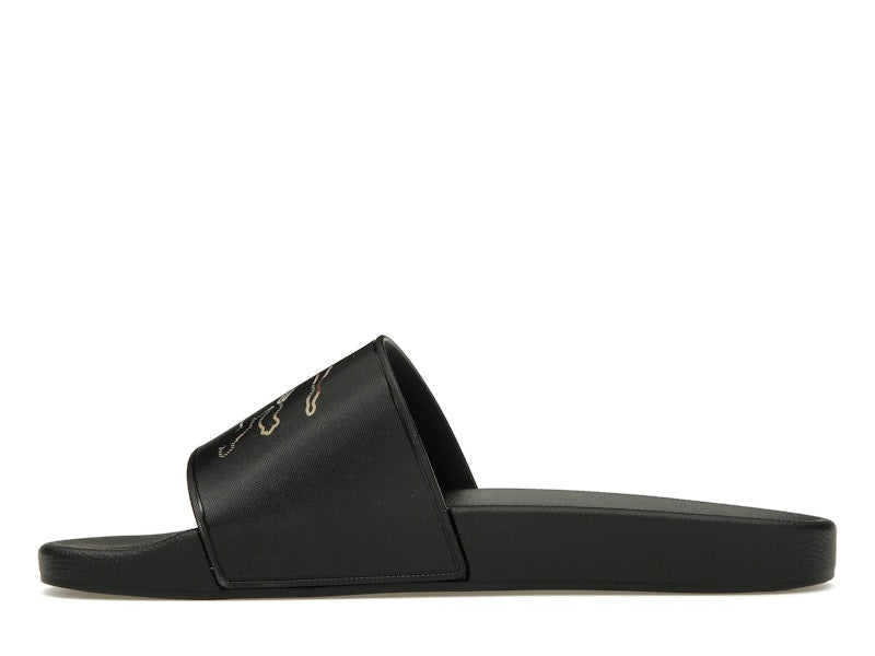 Burberry Check EKD Motif Slide Black