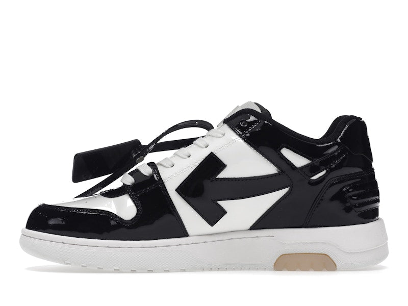 OFF-WHITE Out Of Office OOO Low Tops Patent Black White