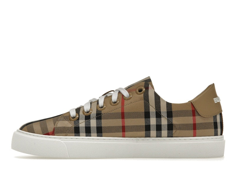 Burberry Vintage Check and Leather Sneakers Archive Beige Check Toe (Women's)