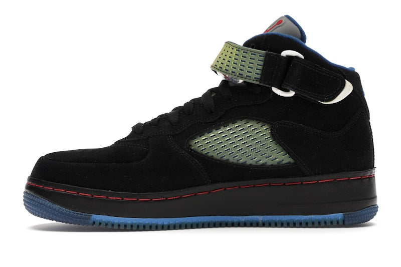 Jordan AJF 5 Black Blue Ribbon Varsity Red