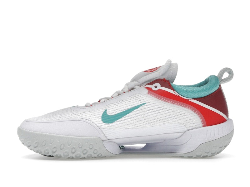 Nike Court Zoom NXT HC White Light Silver Habanero Red Washed Teal (Women's)