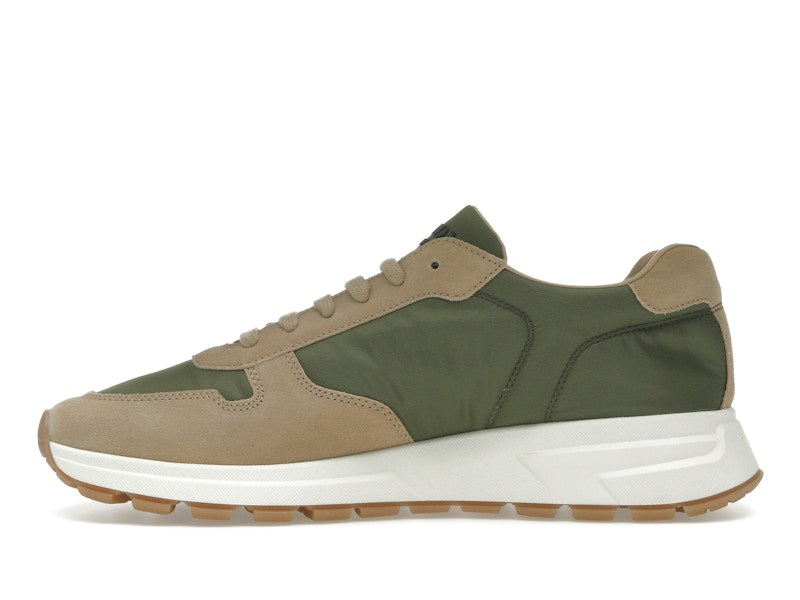 Prada PRAX 01 Sneakers Re-Nylon Brushed Leather Ecru Military