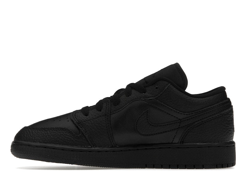 Jordan 1 Low Tumbled Leather Black (GS)