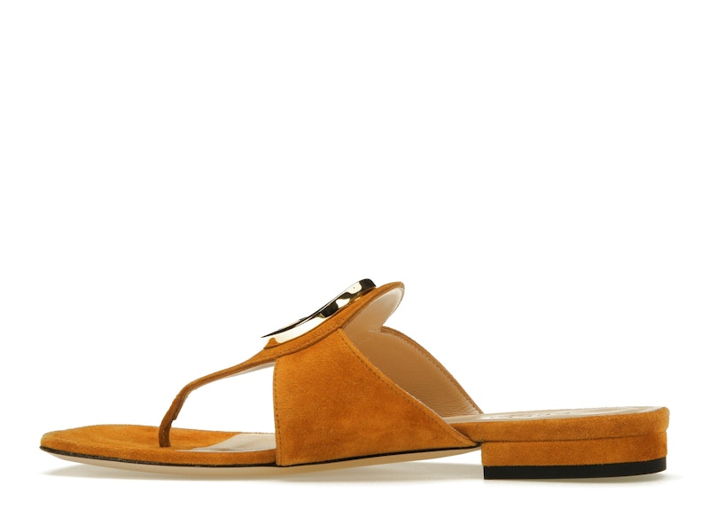 Gucci Blondie Thong Sandal Light Brown Suede
