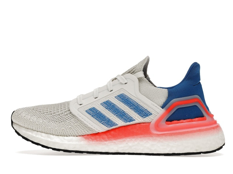 adidas Ultra Boost 20 White Glory Blue Solar Red