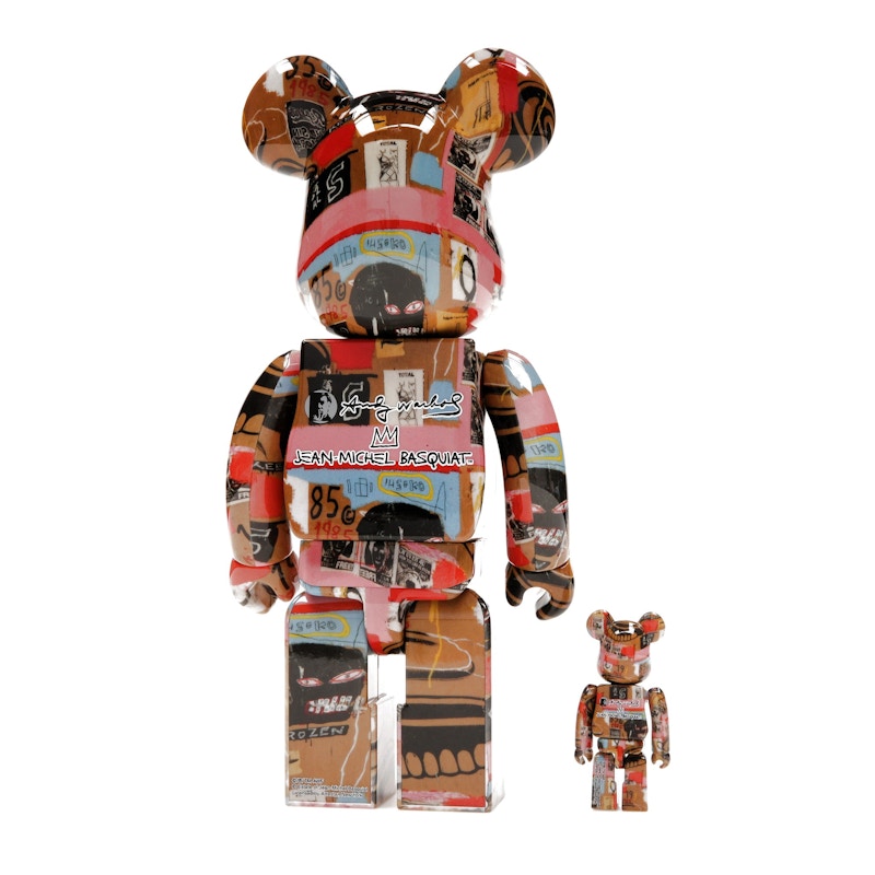 Bearbrick Andy Warhol x JEAN-MICHEL BASQUIAT #2 100% & 400% Set