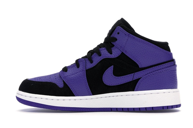 Jordan 1 Mid Black Dark Concord (GS)