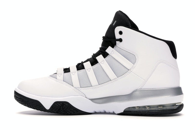 Jordan Max Aura White Metallic Silver Black