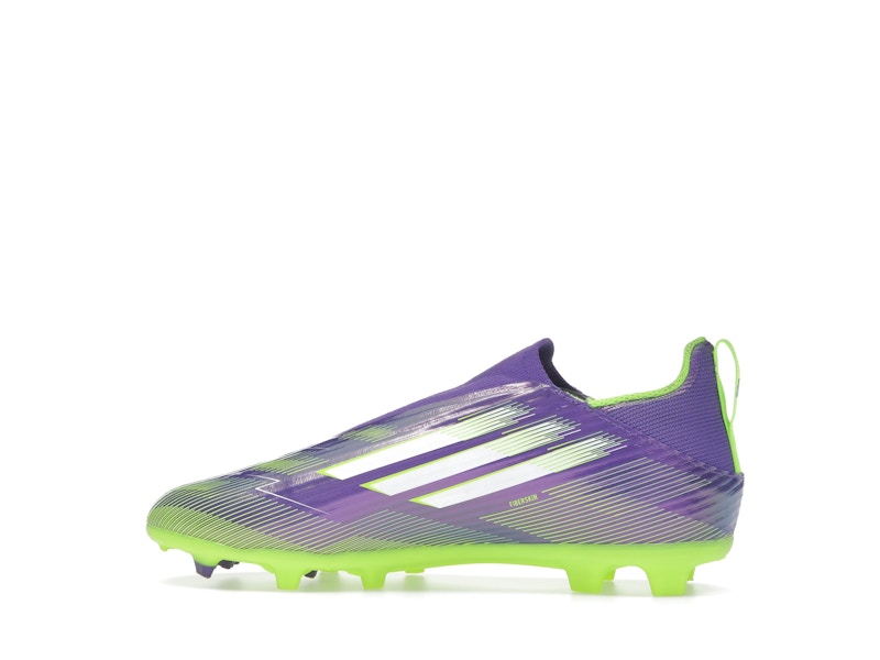 adidas F50 League Laceless FG/MG Purple Rush Cloud White Lucid Lemon (GS)