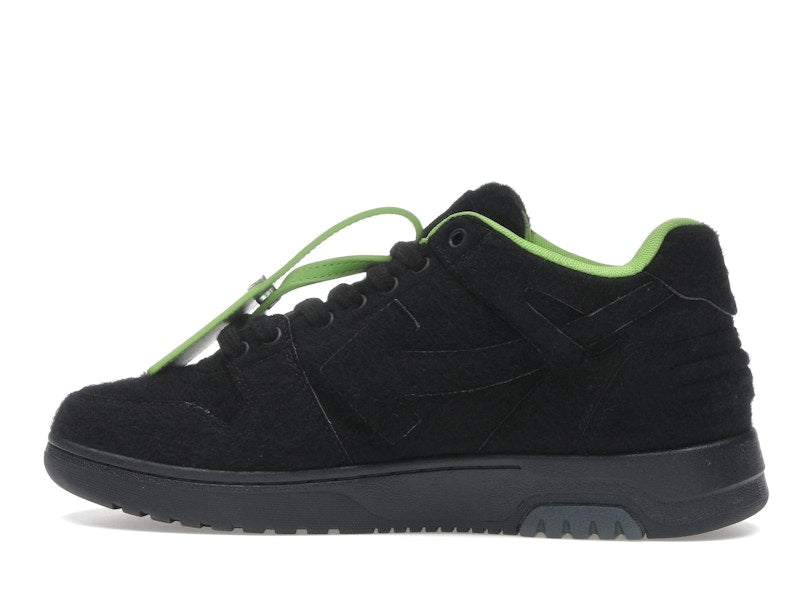 OFF-WHITE Out Of Office "OOO" Low Tops Black Green Wool