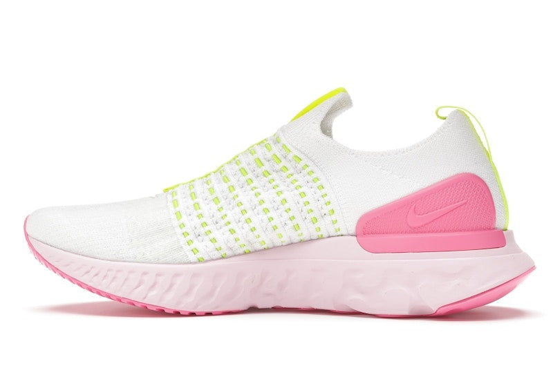Nike React Phantom Run Flyknit 2 White Volt Pink Glow (Women's)