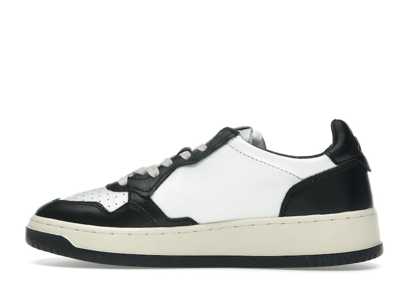 Autry Medalist Leather Low White Black (Women's)