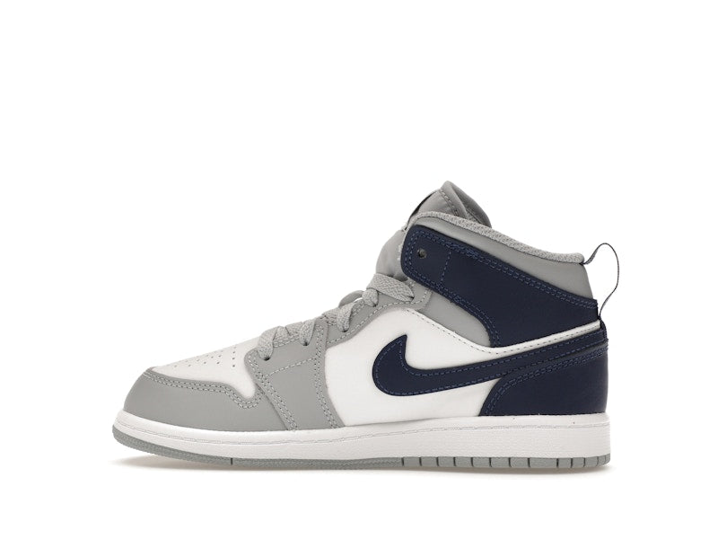 Jordan 1 Mid Wolf Grey Midnight Navy (PS)