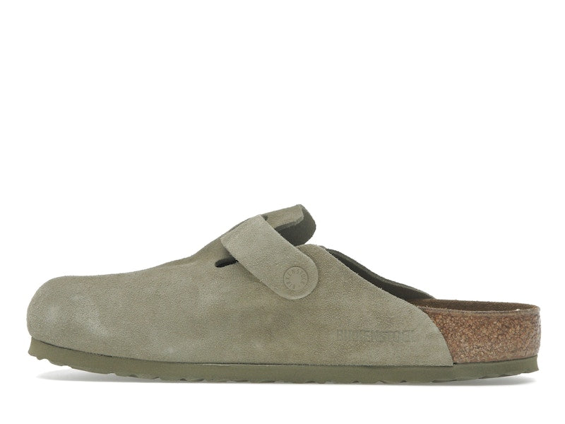 Birkenstock Boston Suede Faded Khaki