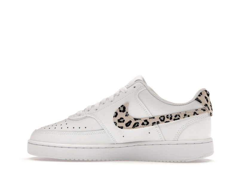 Nike Court Vision Low Leopard Swoosh White (Women's)