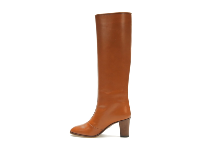 adidas x Gucci 73mm Knee-High Boots Cognac Leather