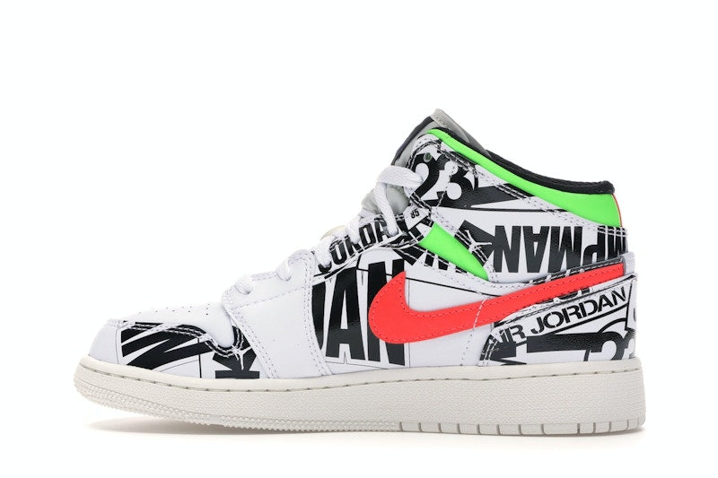Jordan 1 Mid All Over Logos (GS)