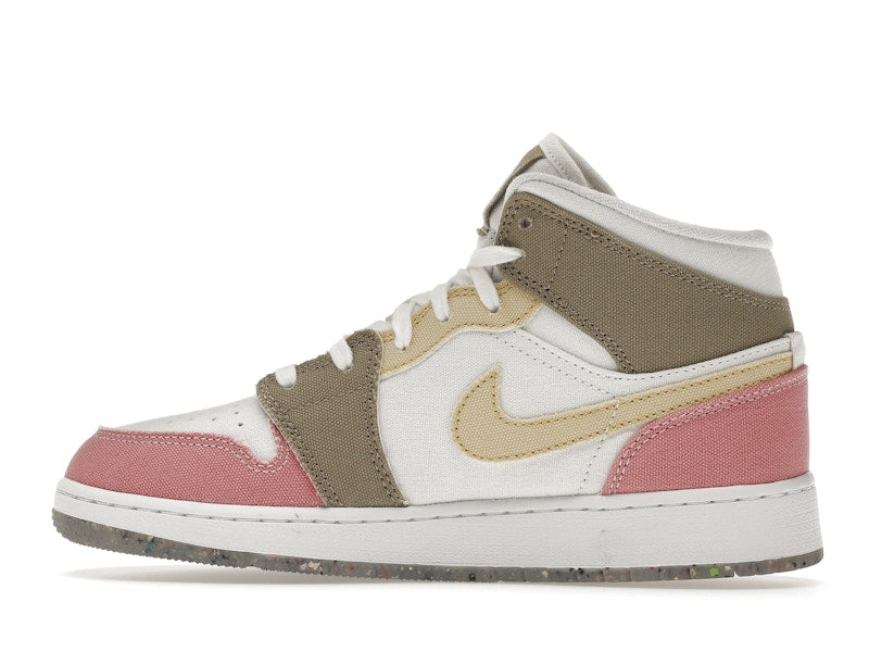 Jordan 1 Mid SE Pastel Vivid Green Grind (GS)
