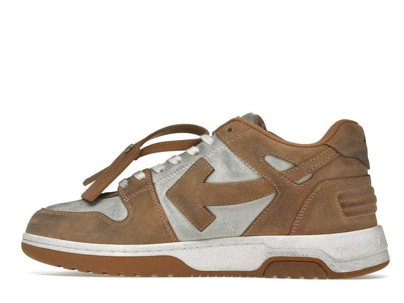OFF-WHITE Out Of Office "OOO" Low Tops Distressed Brown White