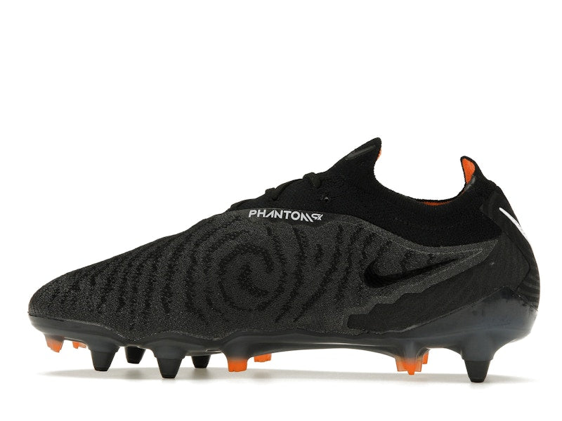 Nike Gripknit Phantom GX Elite SG-Pro Anti-Clog Traction Black Dark Smoke Grey Total Orange