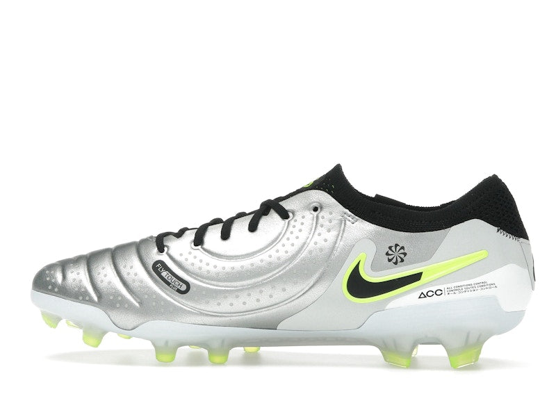 Nike Tiempo Legend 10 Elite FG Metallic Silver Volt Black