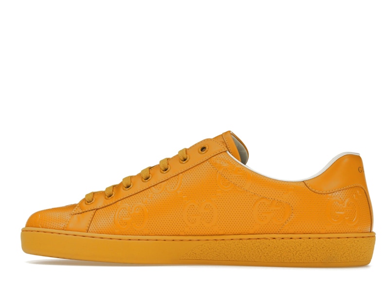 Gucci Ace GG Embossed Yellow