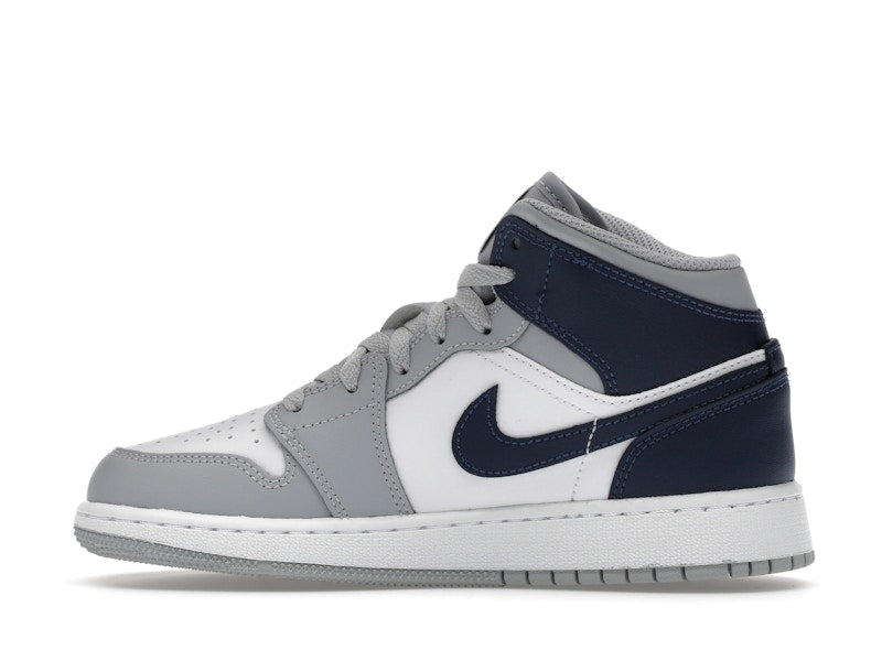 Jordan 1 Mid Wolf Grey Midnight Navy (GS)