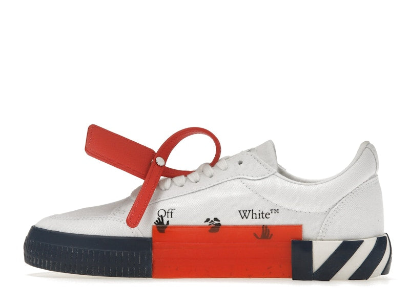 OFF-WHITE Vulcanized Low White Blue Canvas