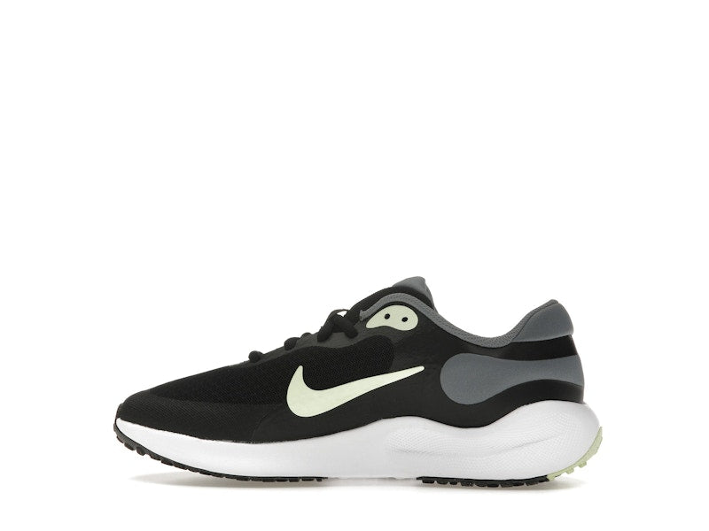 Nike Revolution 7 Black Smoke Grey White Barely Volt (GS)