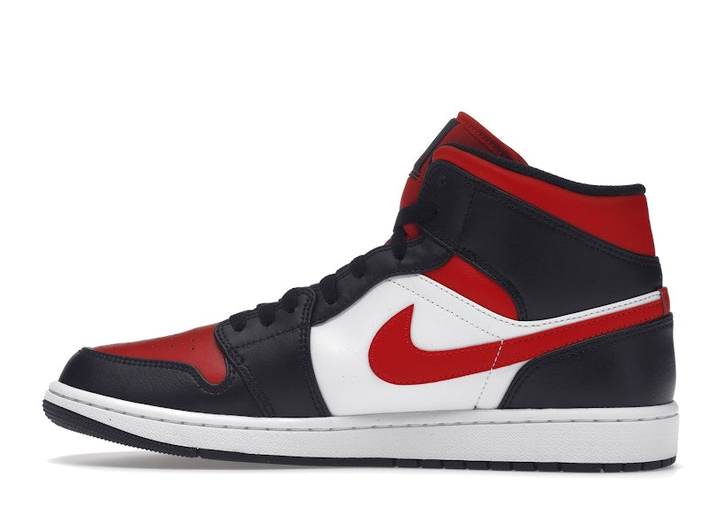 Jordan 1 Mid White Black Red (2022)