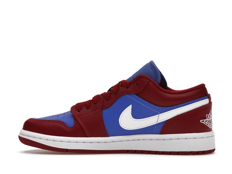 Jordan 1 Low Pomegranate Medium Blue (Women's)