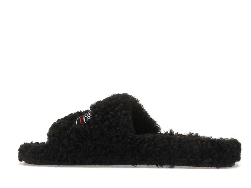 Balenciaga Furry Slide Black
