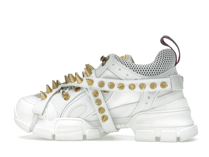 Gucci Flashtrek Chunky Leather Sneakers White Gold (Women's)