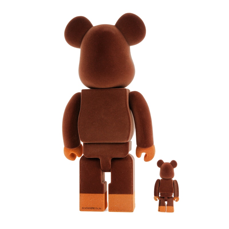 Bearbrick x Bape Baby Milo Flocky Ver. 100% & 400% Set